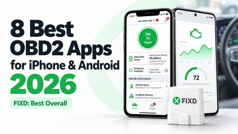 8 best OBD2 apps for iPhone and Android in 2026, with FIXD named best overall.